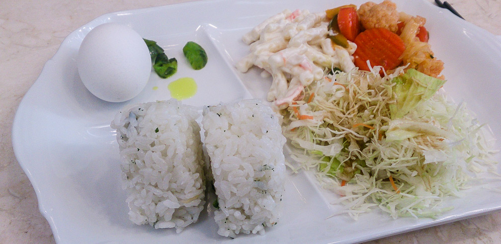 Breakfast at a Toyoko Inn. Photo: Daniel